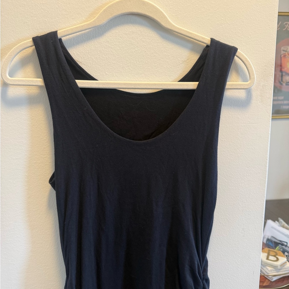 Athleta Black Ruched Body Con Della Sleeveless Dress - Picture 6 of 9